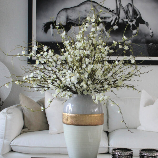 "Goddess" Vase with Cherry Blossom Branches