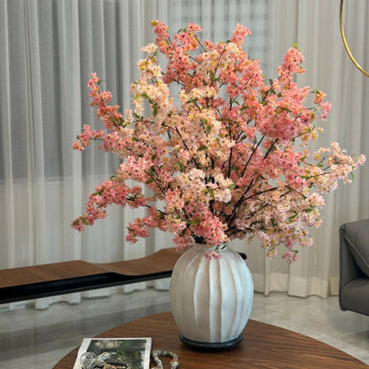 Astoria Vase with Pink Cherry Blossom